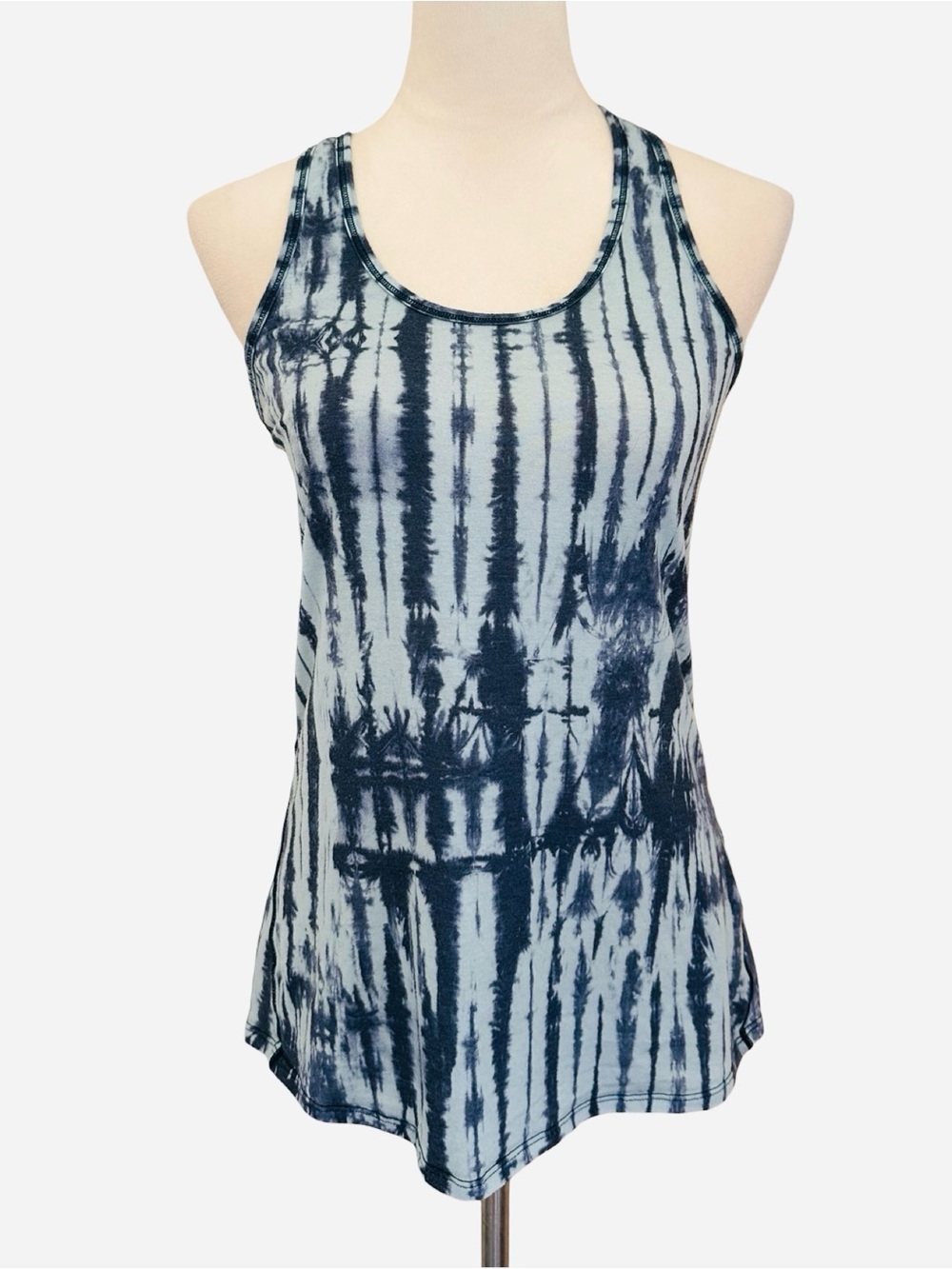 The North Face Blue & White Tie-Dye Racerback Tank